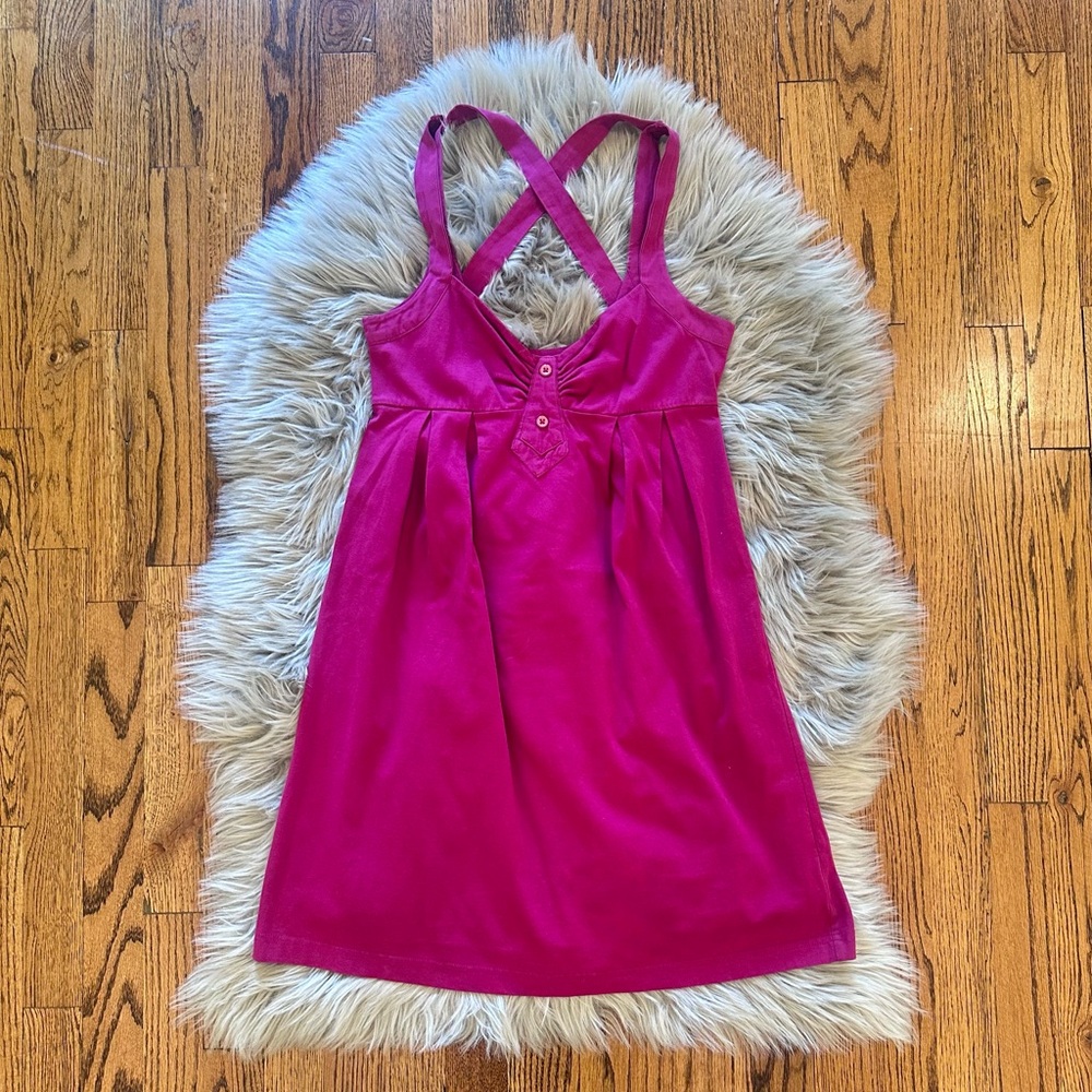 magenta crisscross tank sundress